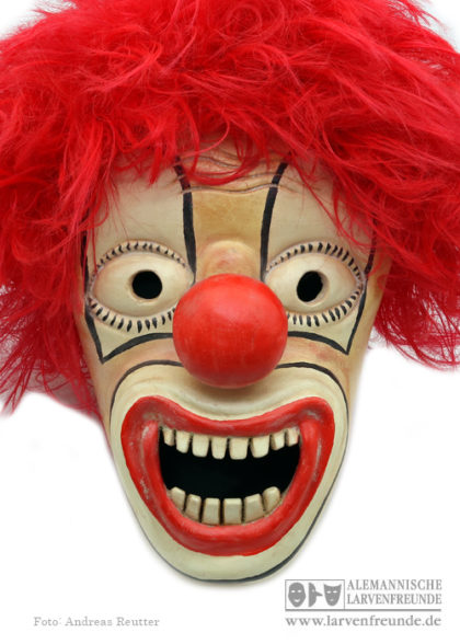 Holzmaske Clown Strassmann