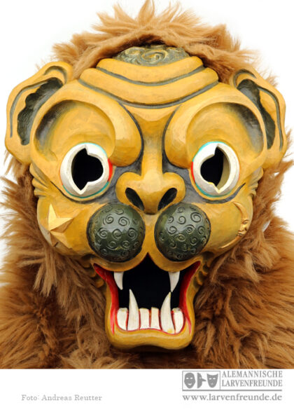 Löwe Mengen Holzmaske Tiermaske