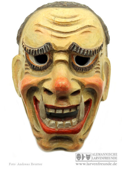 Narrenzunft Mühringen Fleckle-Schantle Holzmaske Bergmann