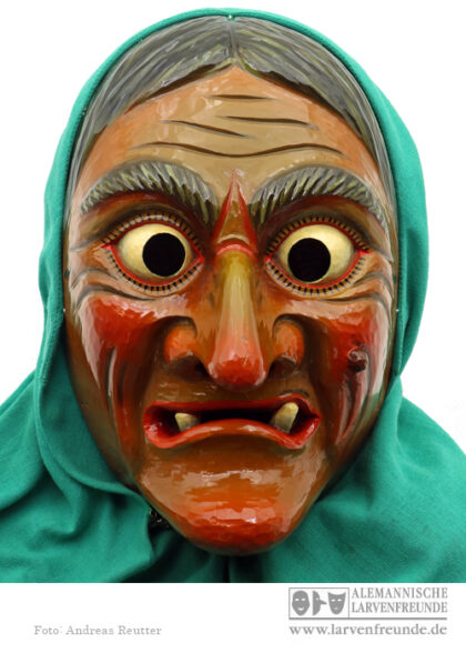 Schreckenberghexe Dietingen Hexenmaske Holzmaske